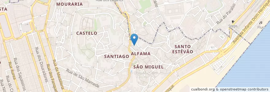 Mapa de ubicacion de Portas do Sol en 포르투갈, Lisboa, Grande Lisboa, 리스본, Santa Maria Maior.