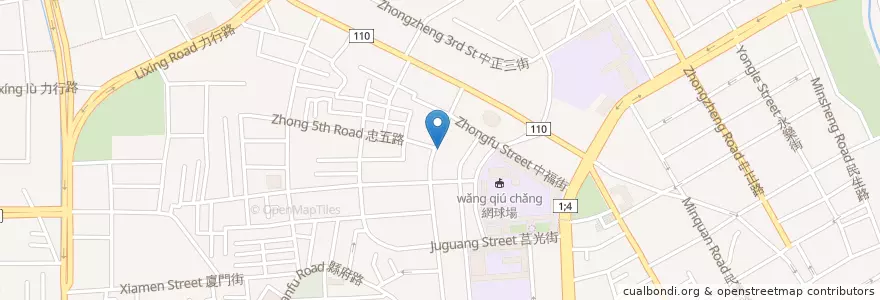 Mapa de ubicacion de 喜福田咖啡坊 en 台湾, 桃園市, 桃園区.