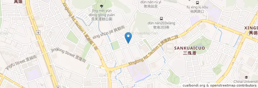 Mapa de ubicacion de 風箏人咖啡 en تايوان, تايبيه الجديدة, تايبيه, 文山區.