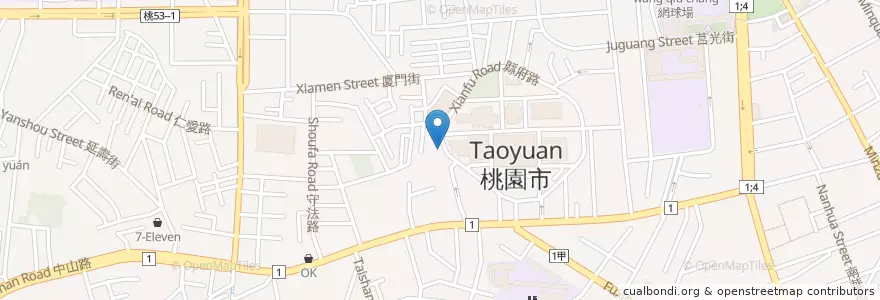 Mapa de ubicacion de 幸運草藥局 en تايوان, تاو يوان, 桃園區.
