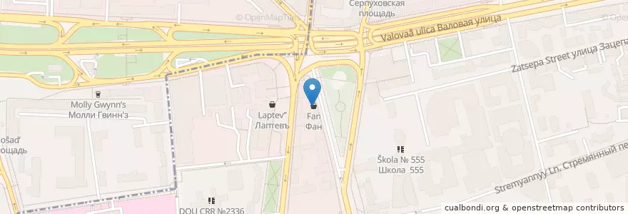 Mapa de ubicacion de чайхана Баракат en Rusland, Centraal Federaal District, Moskou, Центральный Административный Округ, Район Замоскворечье.