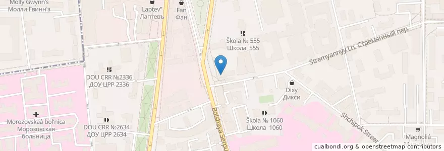 Mapa de ubicacion de PizzaSushiWok.ru en Russia, Distretto Federale Centrale, Москва, Центральный Административный Округ, Район Замоскворечье.