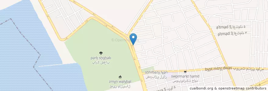 Mapa de ubicacion de تاکسی‌تلفنی آریا en Iran, استان بوشهر, شهرستان بوشهر, بخش مرکزی شهرستان بوشهر, دهستان حومه بوشهر, بوشهر.