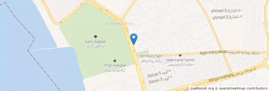 Mapa de ubicacion de پیتزا رستوران کُپُل en ایران, استان بوشهر, شهرستان بوشهر, بخش مرکزی شهرستان بوشهر, دهستان حومه بوشهر, بوشهر.