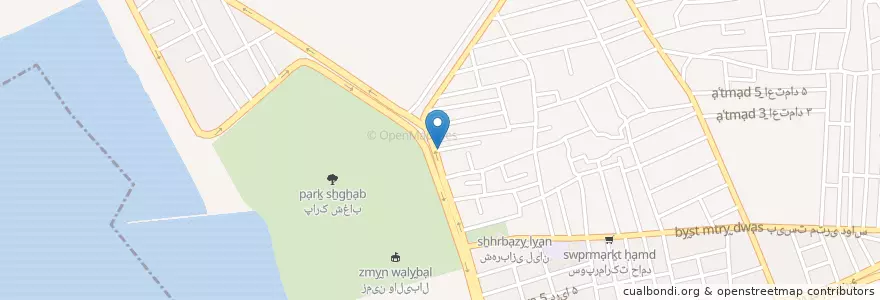 Mapa de ubicacion de دنیای فلافل و کتلت لیمر ۲ en Irán, Bushehr, شهرستان بوشهر, بخش مرکزی شهرستان بوشهر, دهستان حومه بوشهر, بوشهر.
