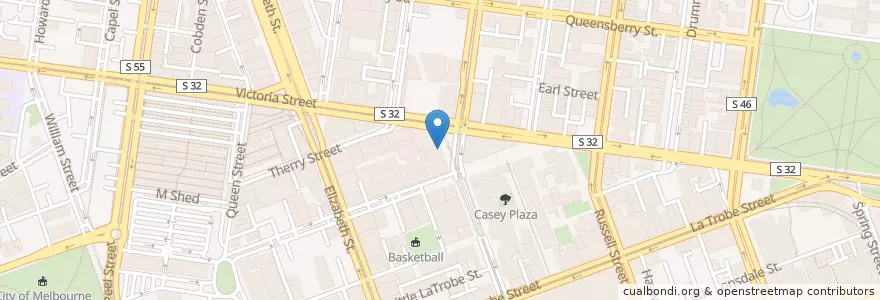 Mapa de ubicacion de Sichuan Dining Room en Avustralya, Victoria, City Of Melbourne.