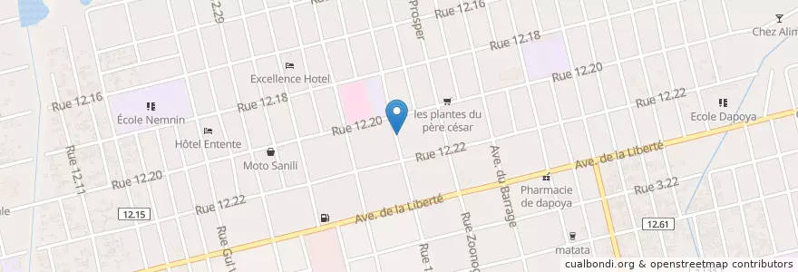 Mapa de ubicacion de Gare Sahel Voyage en بوركينا فاسو, الأوسط, Kadiogo, واغادوغو.