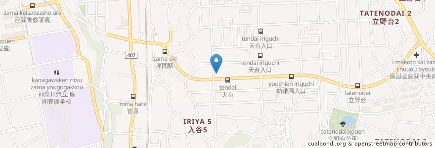 Mapa de ubicacion de あいる整骨院 en 日本, 神奈川県, 座間市.