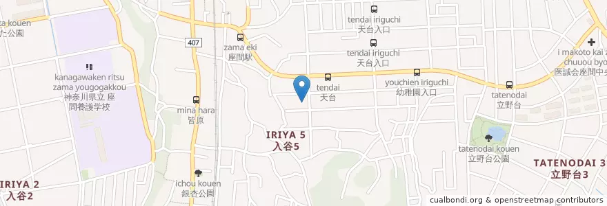 Mapa de ubicacion de 座間児童館 en 日本, 神奈川県, 座間市.