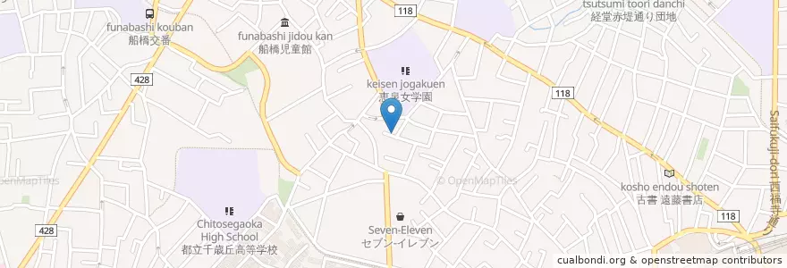 Mapa de ubicacion de 飯田歯科医院 en Japan, Tokyo, Setagaya.