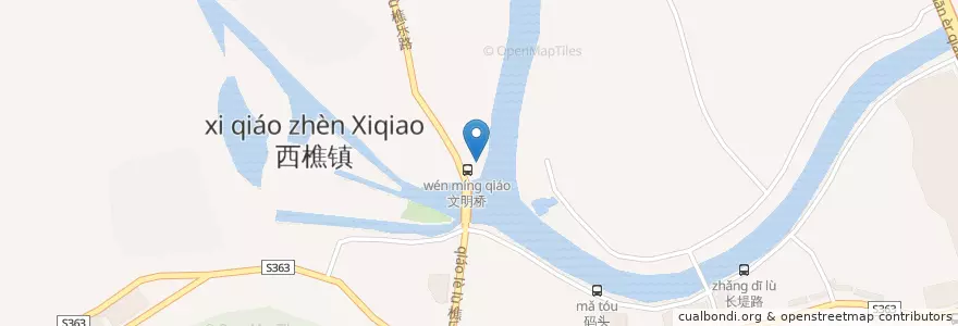 Mapa de ubicacion de 西樵海鲜坊 en 中国, 广东省, 佛山市, 南海区.