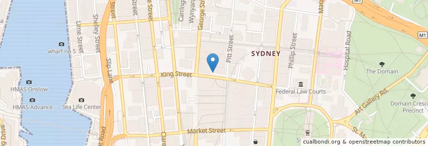 Mapa de ubicacion de Westpac en Avustralya, New South Wales, Council Of The City Of Sydney, Sydney.