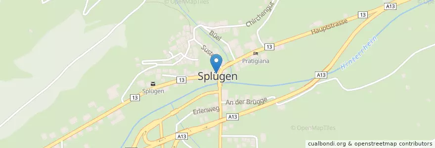 Mapa de ubicacion de Suretta en 스위스, Graubünden/Grigioni/Grischun, Viamala, Rheinwald.