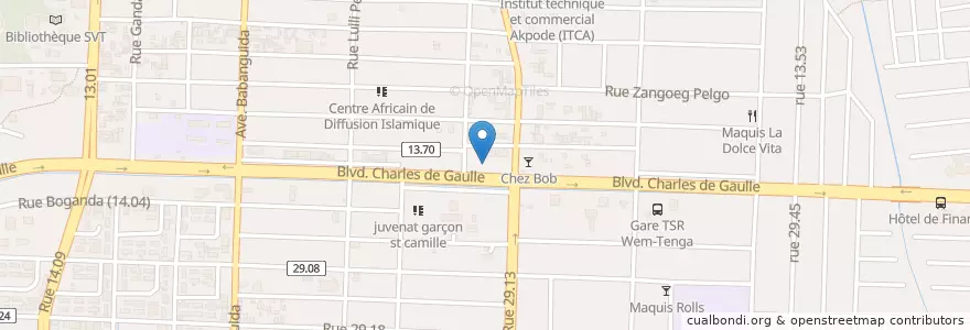Mapa de ubicacion de Avenir Auto Ecole en 布基纳法索, Centre, Kadiogo, 瓦加杜古.
