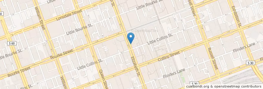 Mapa de ubicacion de No. 136 Coffee en Austrália, Victoria, City Of Melbourne.