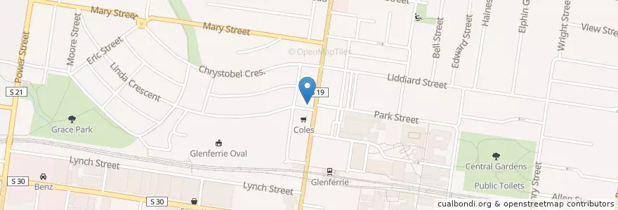 Mapa de ubicacion de Bank of Melbourne en オーストラリア, ビクトリア, City Of Boroondara.