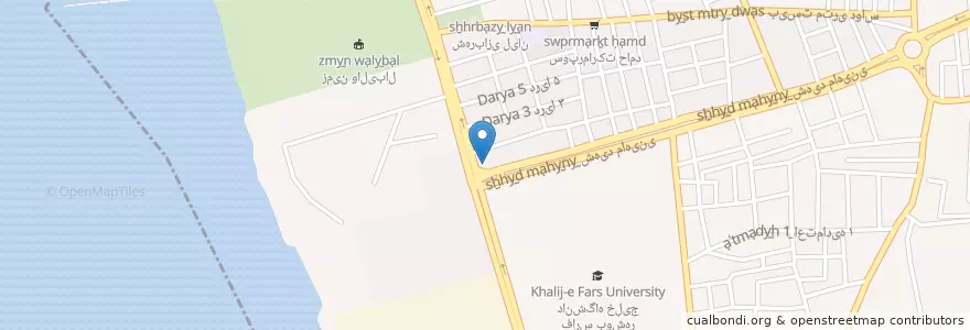 Mapa de ubicacion de پیتزا کاکتوس en İran, Buşehr Eyaleti, شهرستان بوشهر, بخش مرکزی شهرستان بوشهر, دهستان حومه بوشهر, بوشهر.