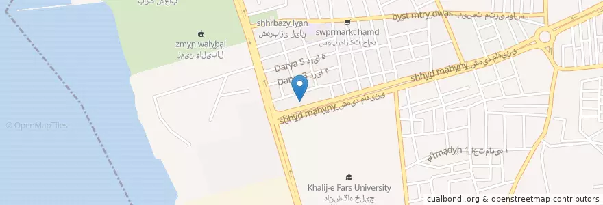 Mapa de ubicacion de فست فود ملچ ملوچ en Iran, Bushehr Province, Bushehr County, Bakhsh-E-Markazi Of Bushehr County, دهستان حومه بوشهر, Bushehr.