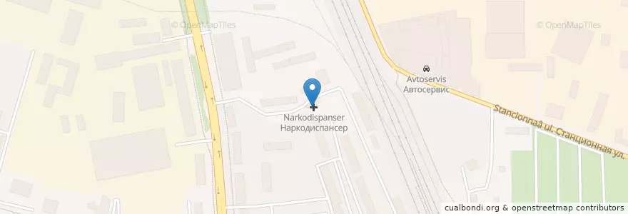 Mapa de ubicacion de Наркодиспансер en Rusland, Centraal Federaal District, Oblast Moskou, Городской Округ Домодедово.