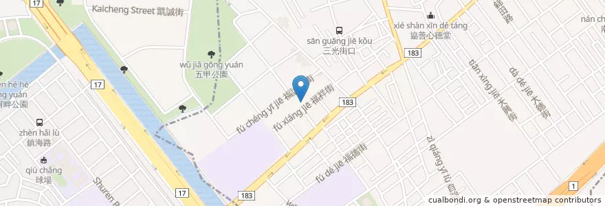 Mapa de ubicacion de 惠德醫院 en 台湾, 高雄市.