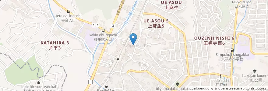 Mapa de ubicacion de あすか薬局 en Япония, Канагава, Кавасаки, Асао.