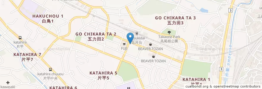 Mapa de ubicacion de 平井内科クリニック en Japan, Präfektur Kanagawa, 川崎市, 麻生区.
