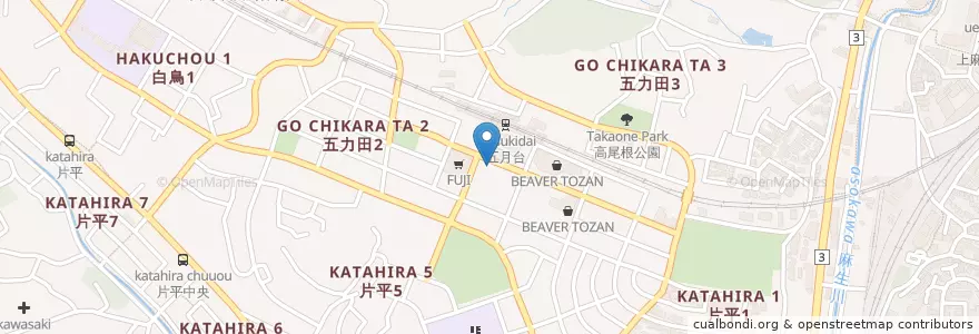 Mapa de ubicacion de くぼ歯科医院 en Giappone, Prefettura Di Kanagawa, 川崎市, 麻生区.