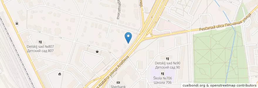 Mapa de ubicacion de Дом 8А en Rusia, Distrito Federal Central, Москва, Северный Административный Округ, Район Сокол.