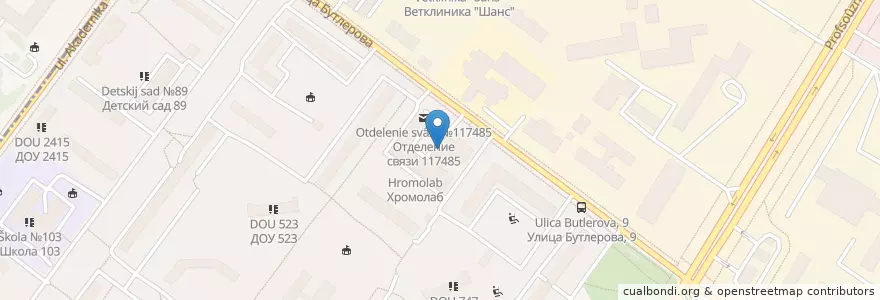 Mapa de ubicacion de Modus vita en Rusia, Distrito Federal Central, Москва, Юго-Западный Административный Округ, Район Коньково.