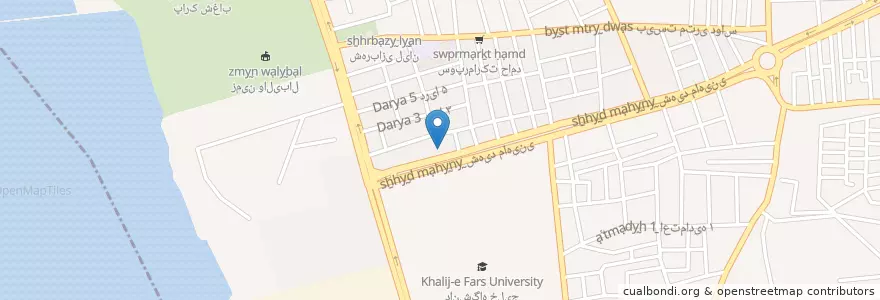 Mapa de ubicacion de دبستان غیردولتی دخترانه سما en Иран, Бушир, شهرستان بوشهر, بخش مرکزی شهرستان بوشهر, دهستان حومه بوشهر, بوشهر.