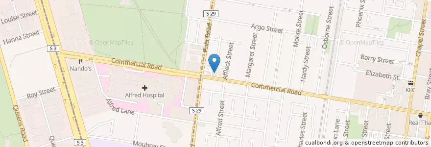 Mapa de ubicacion de Guzman Y Gomez en Australia, Victoria, City Of Stonnington.