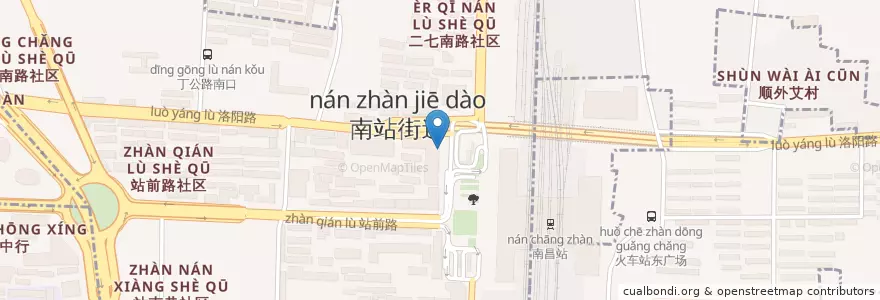 Mapa de ubicacion de 肯德基（站前广场店） en China, Jiangxi, Nanchang, Xihu District, 南站街道.
