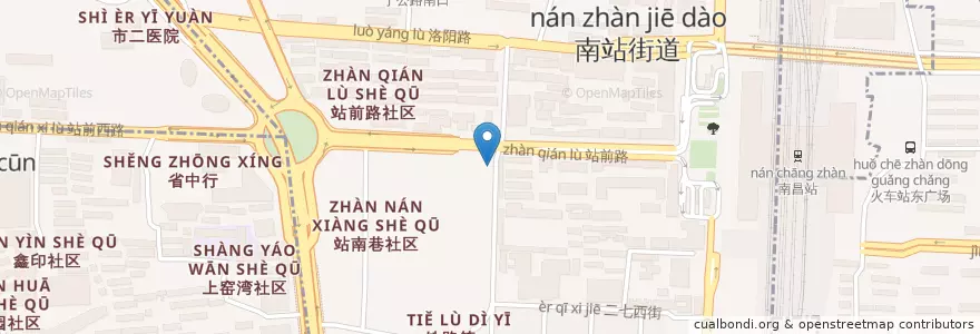 Mapa de ubicacion de 招商银行 en Çin, Jiangxi, Nanchang, 西湖区, 南站街道.