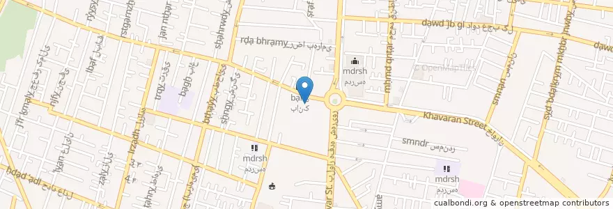 Mapa de ubicacion de مسجد نور en Irão, Teerã, شهرستان تهران, Teerã, بخش مرکزی شهرستان تهران.