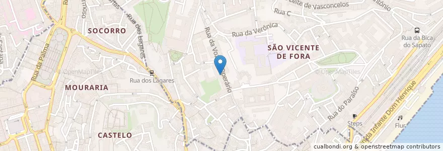 Mapa de ubicacion de Janela Da Voz en 葡萄牙, Área Metropolitana De Lisboa, Lisboa, Grande Lisboa, 里斯本, Santa Maria Maior.