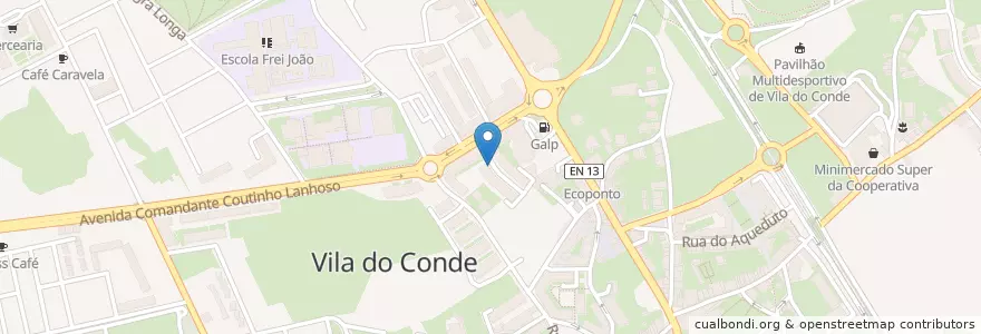 Mapa de ubicacion de Vila do Conde en ポルトガル, ノルテ, Área Metropolitana Do Porto, Porto, Vila Do Conde, Vila Do Conde.