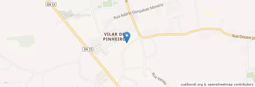 Mapa de ubicacion de Vilar de Pinheiro en Portugal, Norte, Área Metropolitana Do Porto, Porto, Vila Do Conde, Vilar De Pinheiro.
