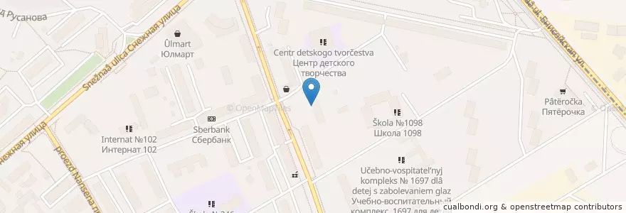 Mapa de ubicacion de Детская поликлиника №126 (филиал) en Russie, District Fédéral Central, Moscou, Северо-Восточный Административный Округ, Район Свиблово.