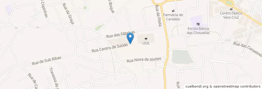 Mapa de ubicacion de Canidelo en البرتغال, المنطقة الشمالية (البرتغال), Área Metropolitana Do Porto, بورتو, Vila Nova De Gaia, Canidelo.