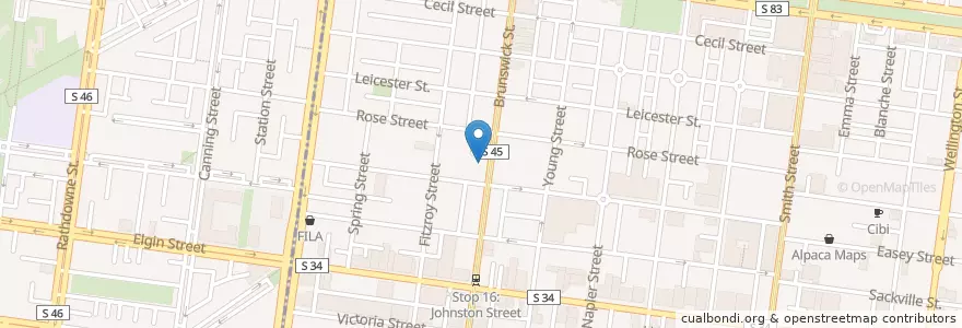 Mapa de ubicacion de Viet Rose en Australia, Victoria, City Of Yarra.