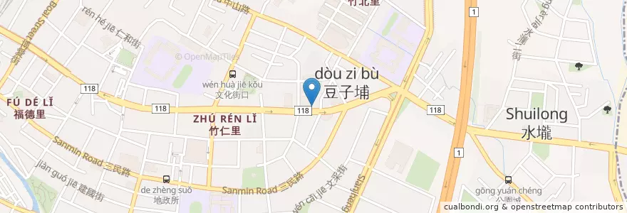 Mapa de ubicacion de 欣欣牙醫診所 en تایوان, 臺灣省, 新竹縣, 竹北市.