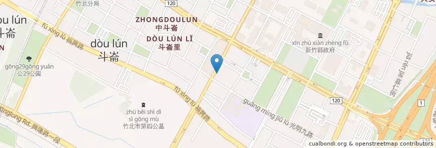Mapa de ubicacion de 夢奇地牙醫診所 en Taiwan, Taiwan Province, Hsinchu County, Zhubei City.