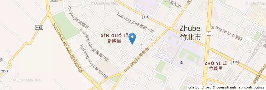 Mapa de ubicacion de 丞璽中醫診所 en تایوان, 臺灣省, 新竹縣, 竹北市.