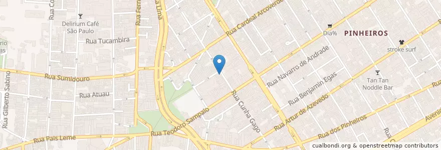 Mapa de ubicacion de Ponto de Táxi Pedro Cristi en Brasilien, Südosten, São Paulo, Região Geográfica Intermediária De São Paulo, Região Metropolitana De São Paulo, Região Imediata De São Paulo, São Paulo.