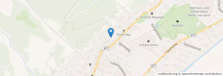 Mapa de ubicacion de Bar LaOnda en Switzerland, Graubünden/Grigioni/Grischun, Prättigau/Davos, Davos.