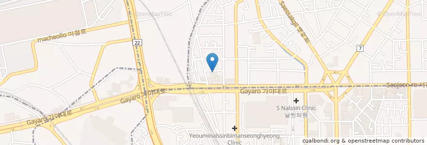 Mapa de ubicacion de eobeullim en Corea Del Sur, Busan, 부산진구, 부전동.