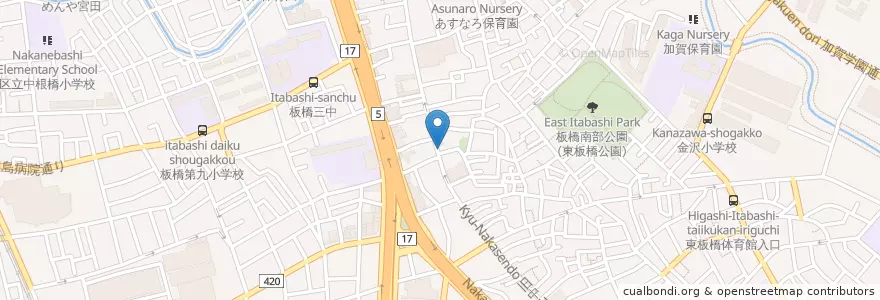 Mapa de ubicacion de おやまだ en Japon, Tokyo, 板橋区.