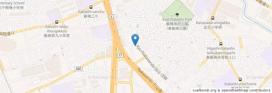 Mapa de ubicacion de カフェ・ベローチェ en 日本, 東京都, 板橋区.