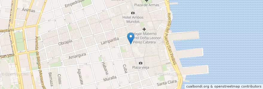 Mapa de ubicacion de Escuela Primaria Camilo Cienfuegos en Куба, Гавана, La Habana Vieja.