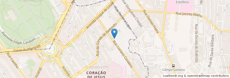Mapa de ubicacion de Puro en 葡萄牙, Área Metropolitana De Lisboa, Lisboa, Grande Lisboa, 里斯本, Arroios, Santo António.